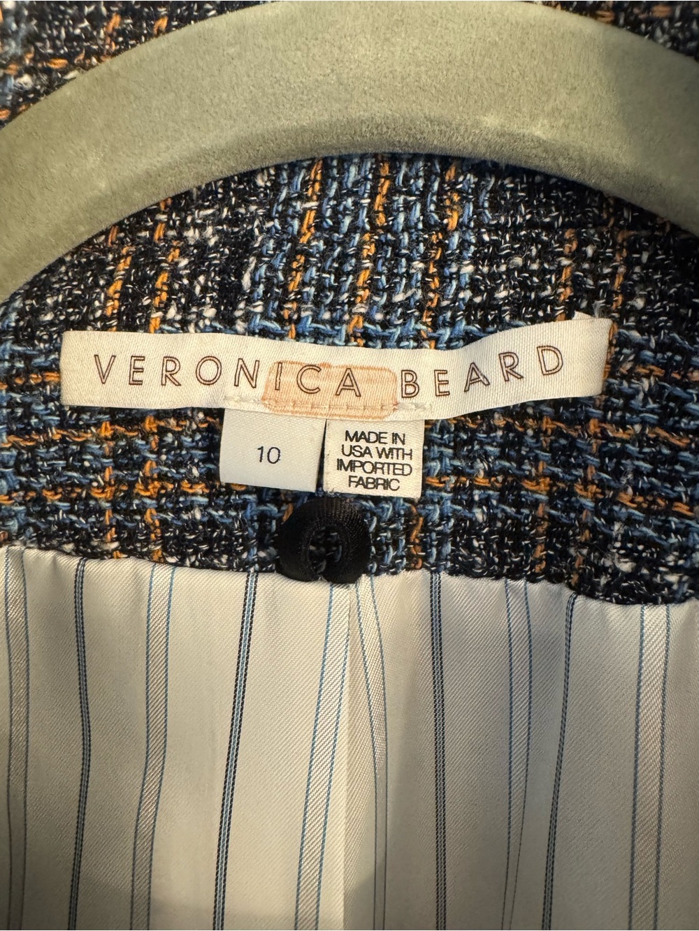 Veronica Beard Plaid Blazer in Blue and Brown - Picture 2 of 4